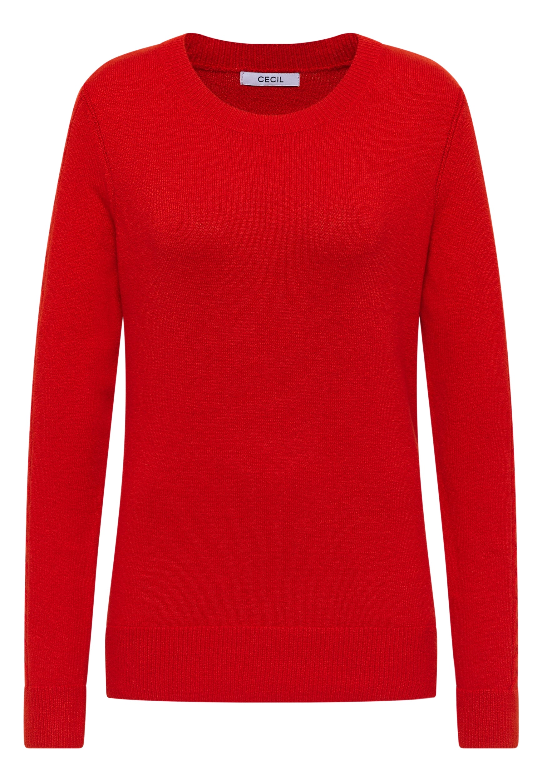 Pullover mit Strickdetail fiery red Bild 1