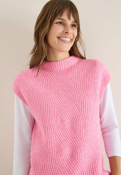 Pullunder mit Strickdetail dark blossom melange Bild 3