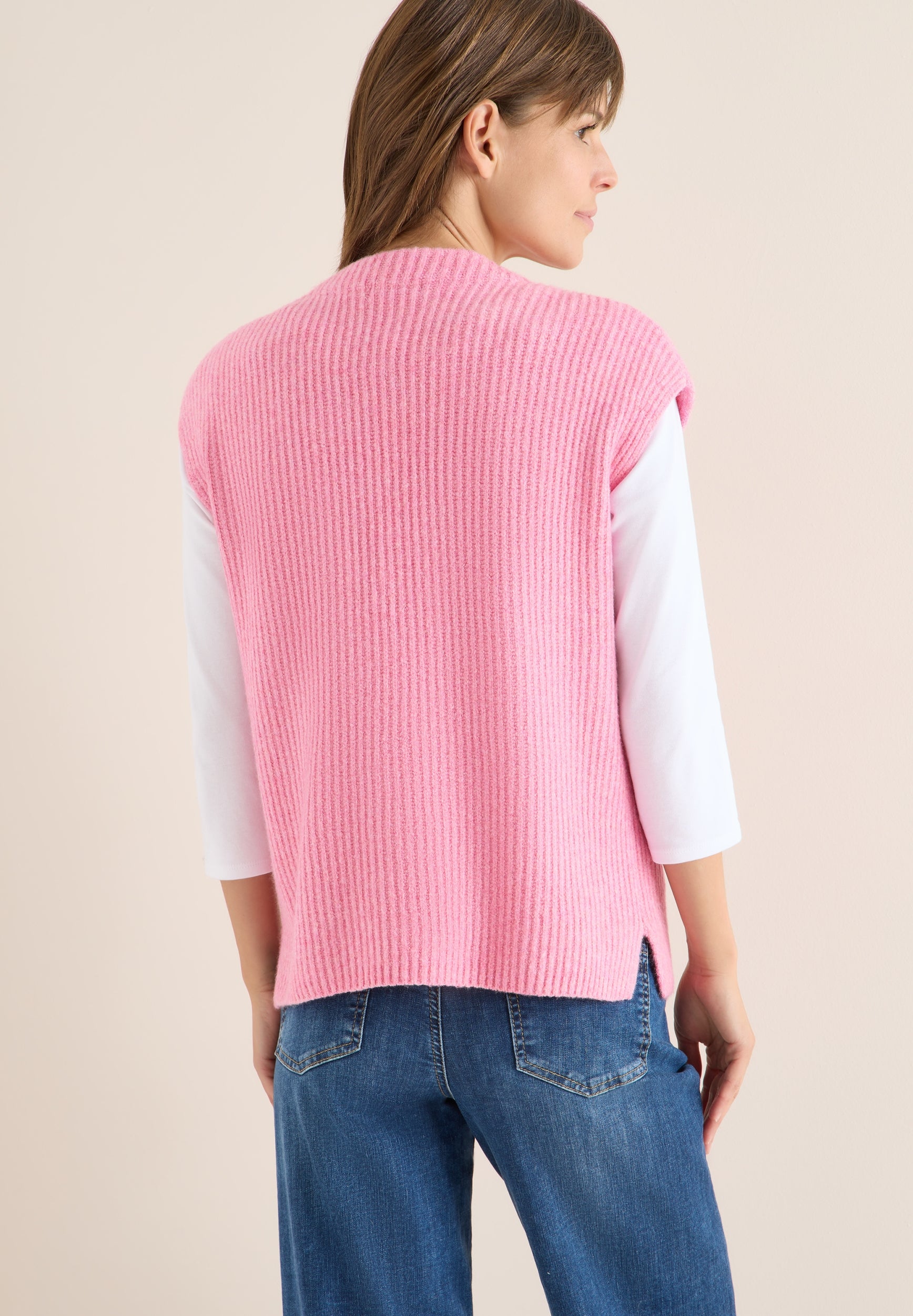 Pullunder mit Strickdetail dark blossom melange Bild 4