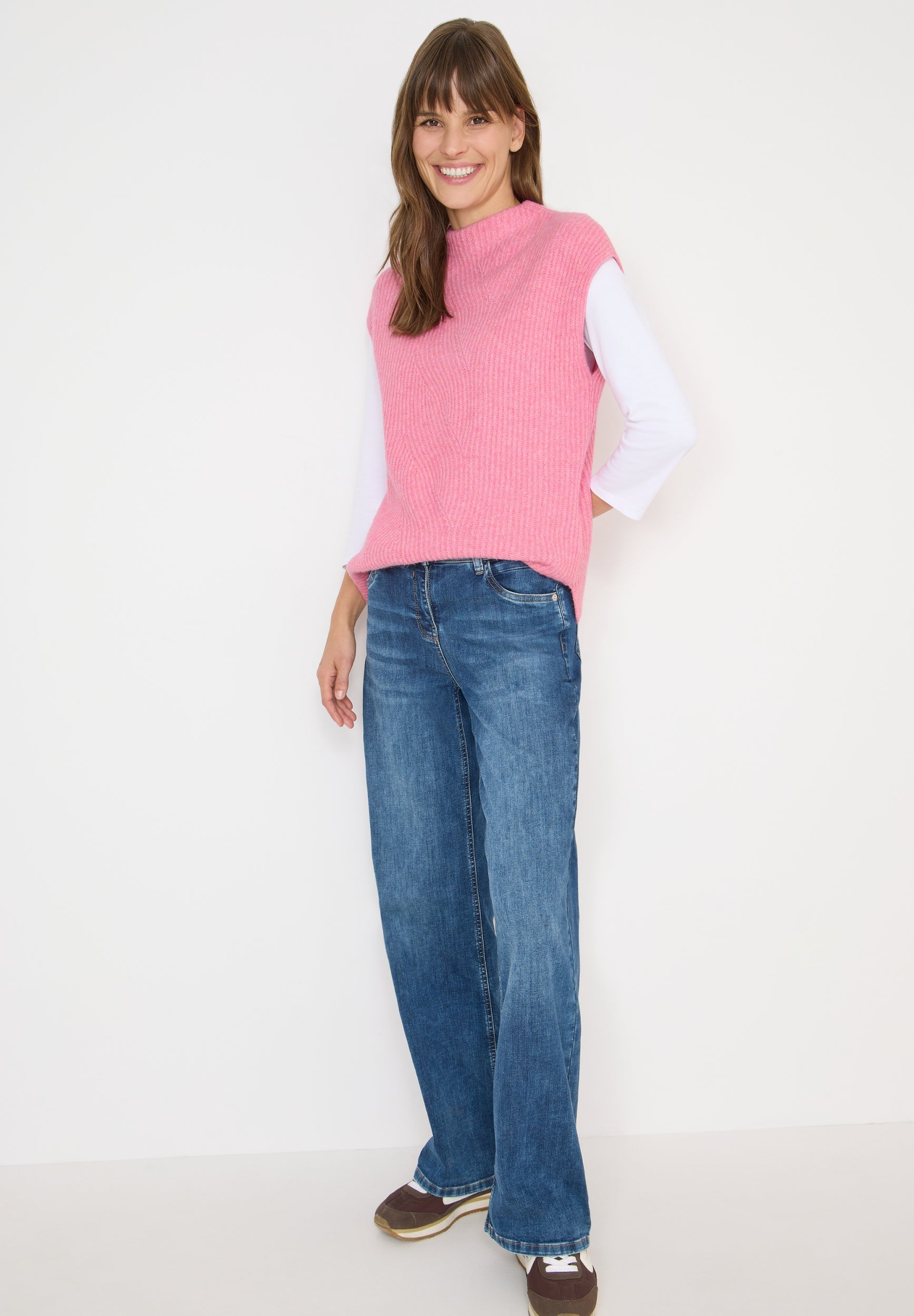 Pullunder mit Strickdetail dark blossom melange Bild 5