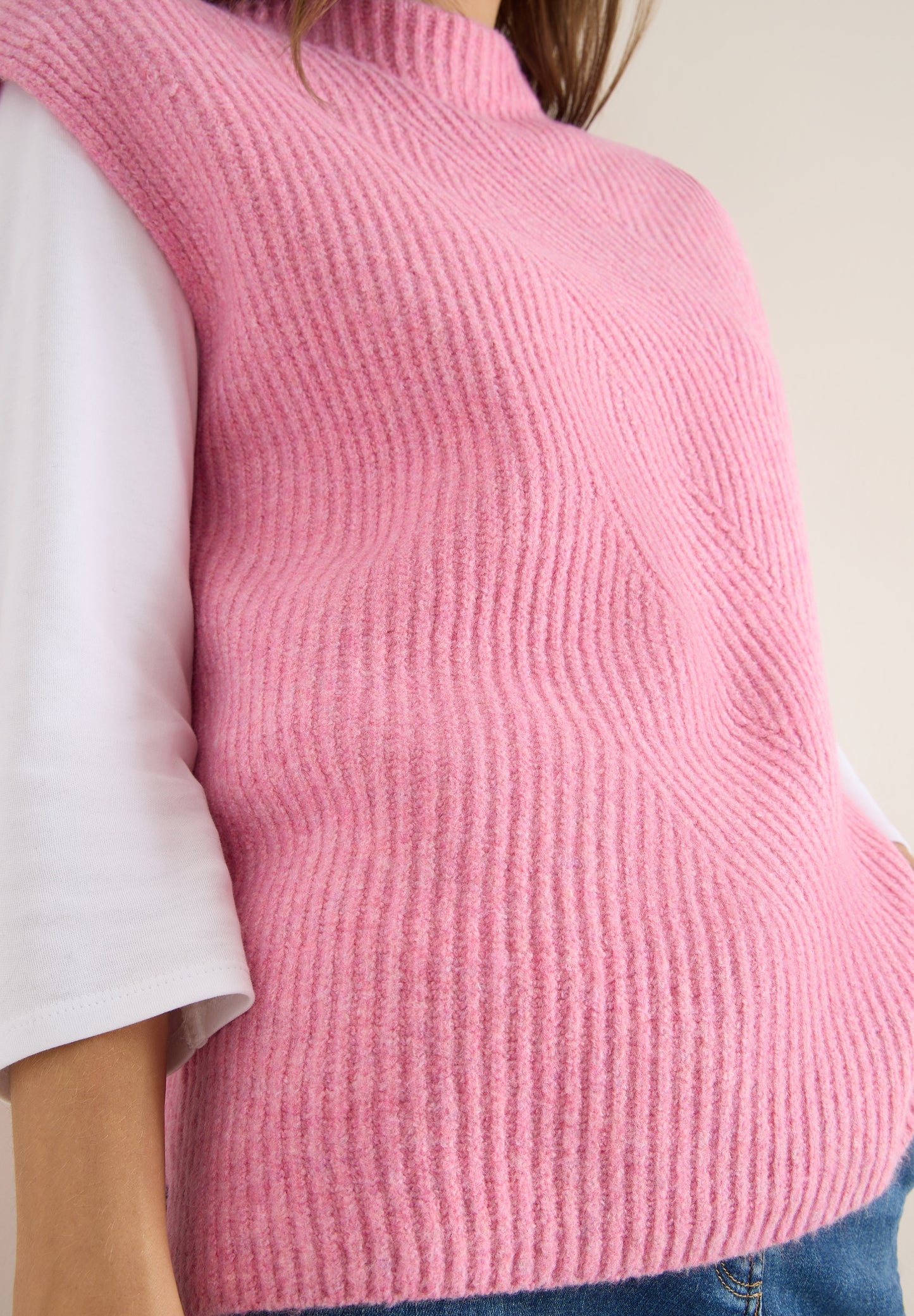 Pullunder mit Strickdetail dark blossom melange Bild 6