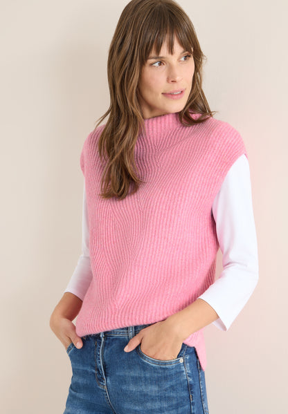 Pullunder mit Strickdetail dark blossom melange Bild 7