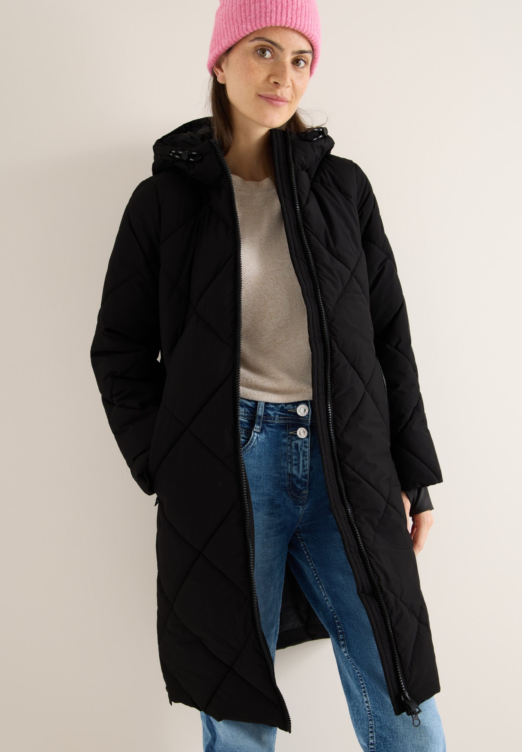 Ripstop Quilted Coat w. Teflon Black Bild 3