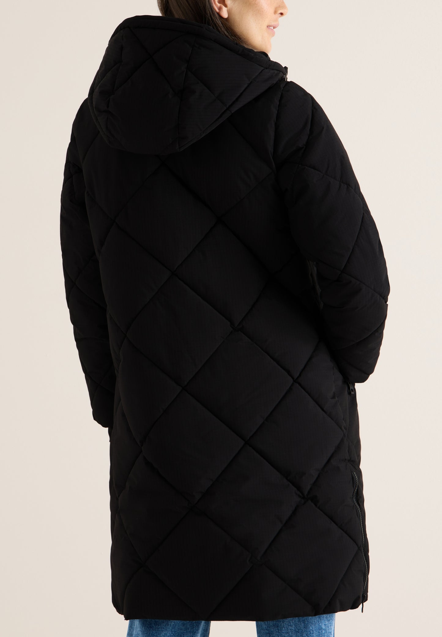 Ripstop Quilted Coat w. Teflon Black Bild 4