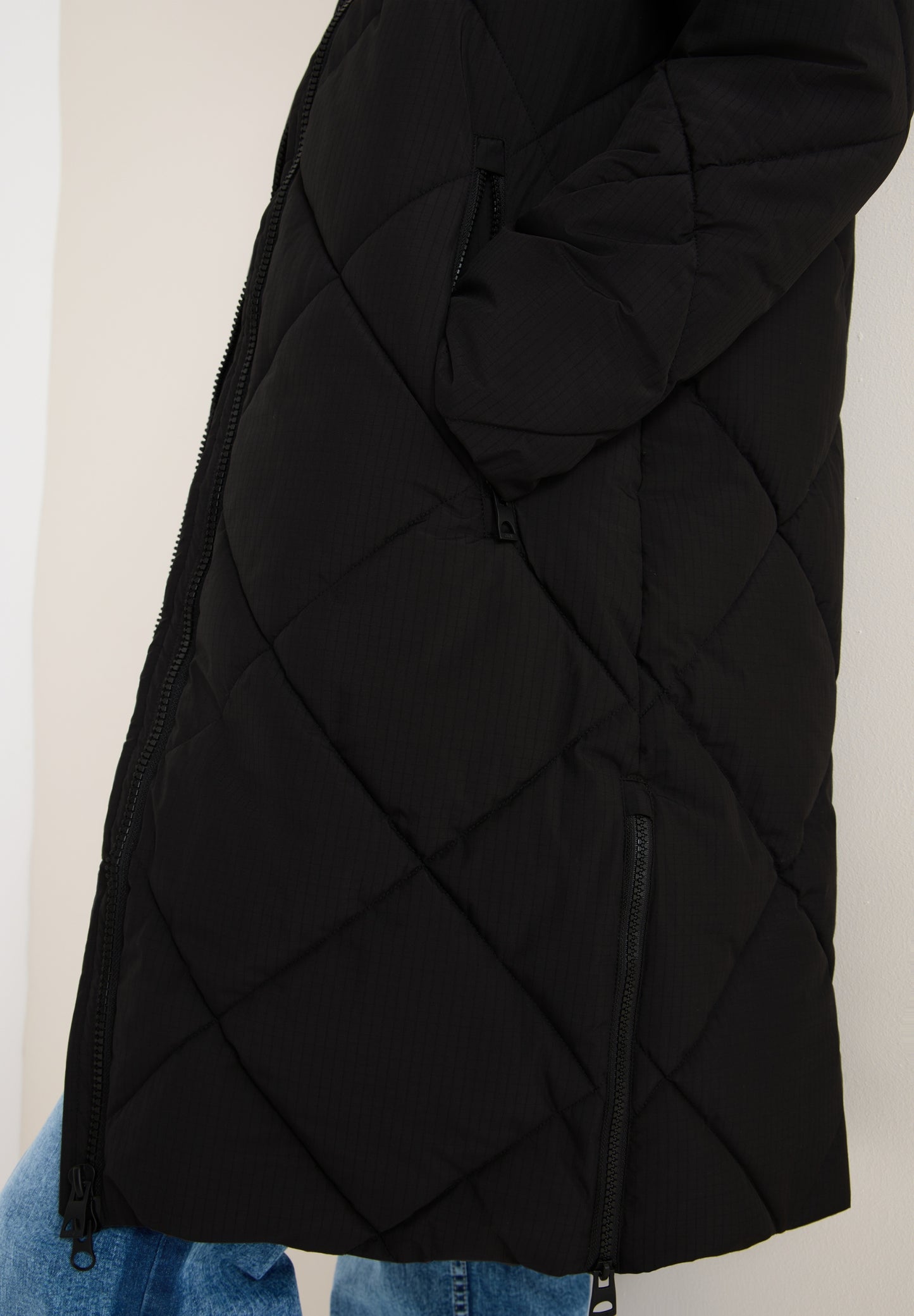Ripstop Quilted Coat w. Teflon Black Bild 7