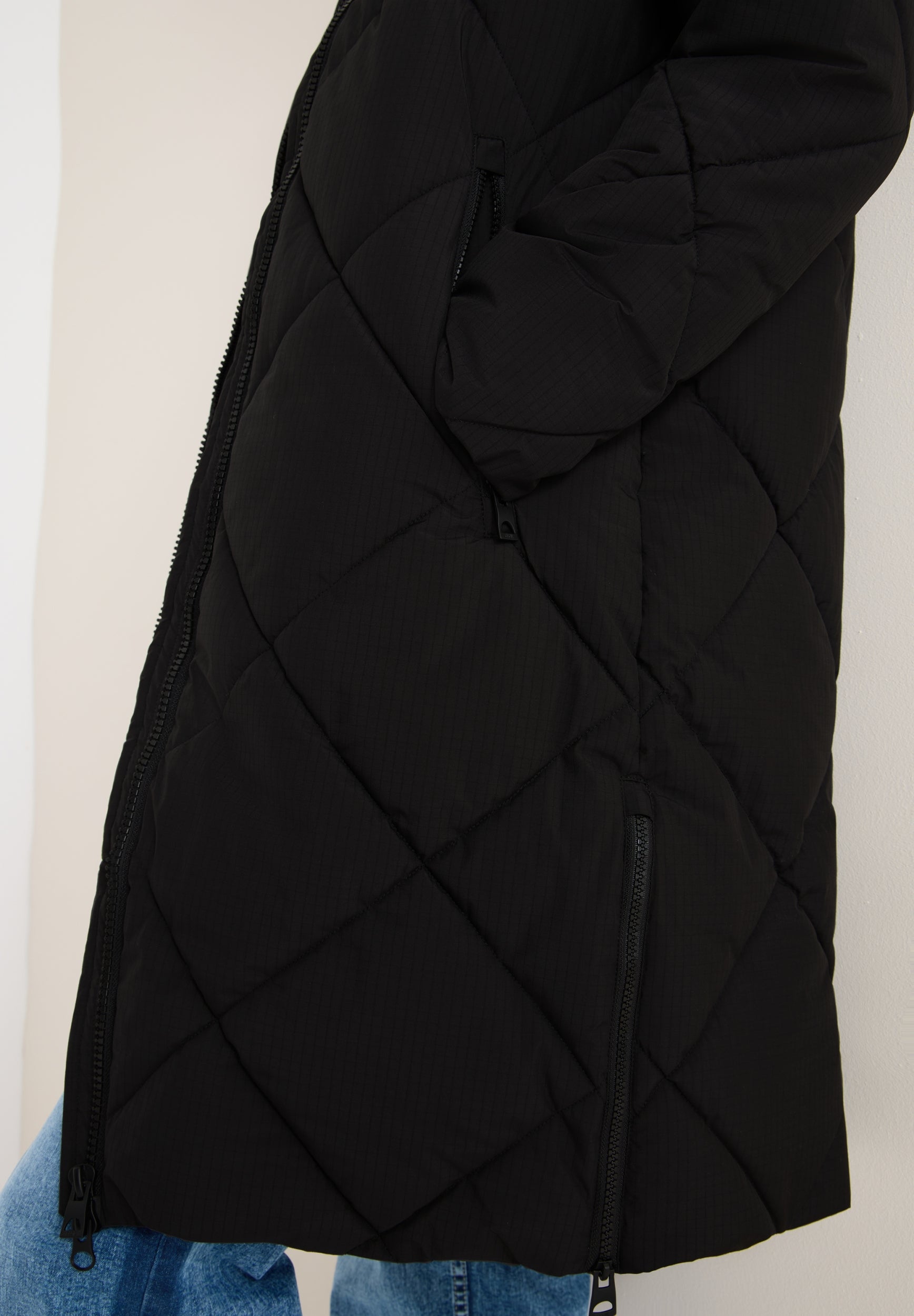 Ripstop Quilted Coat w. Teflon Black Bild 7