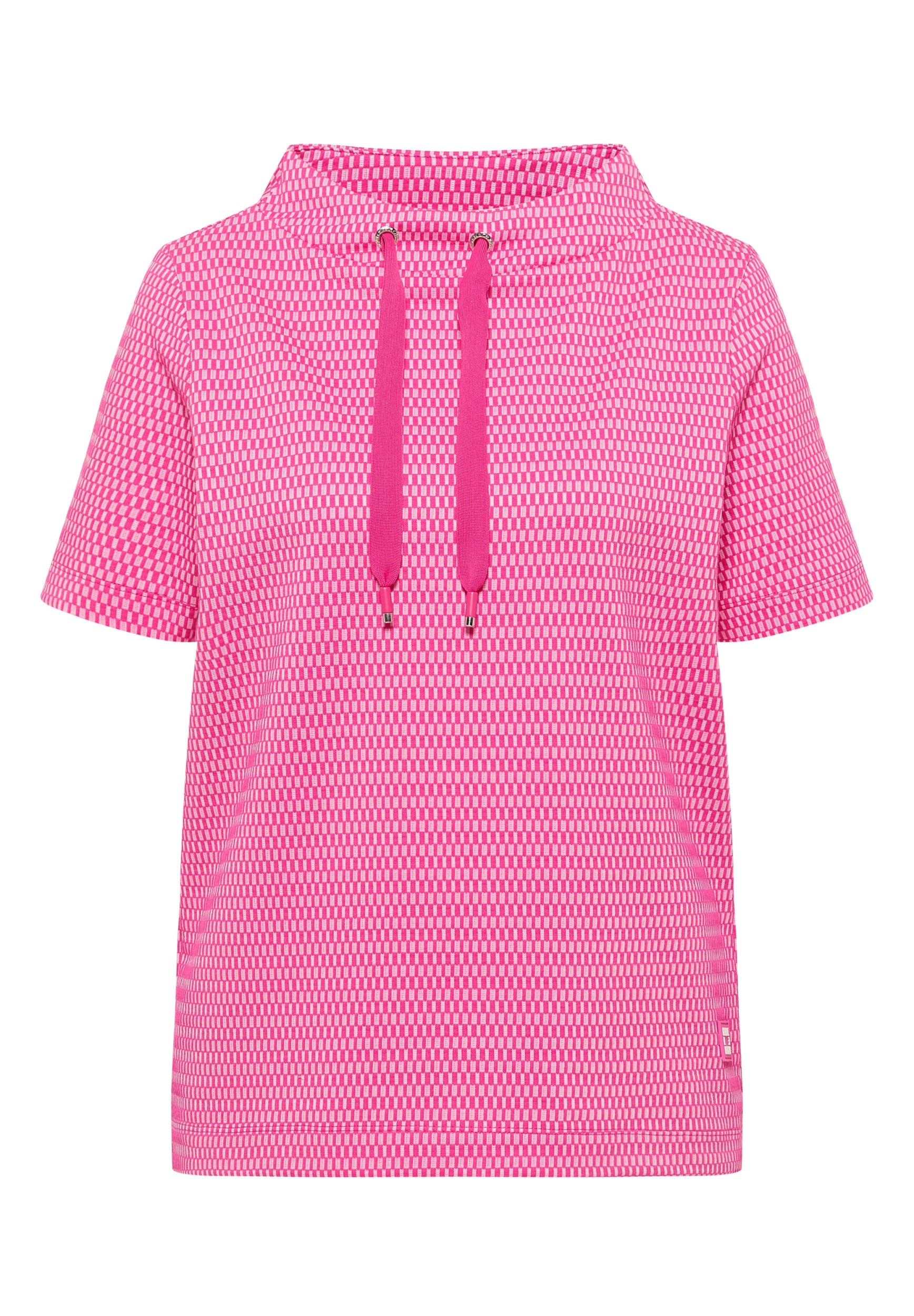 Shirt mit Funnel Neck im Two-Tone-Look beetroot pink Bild 1