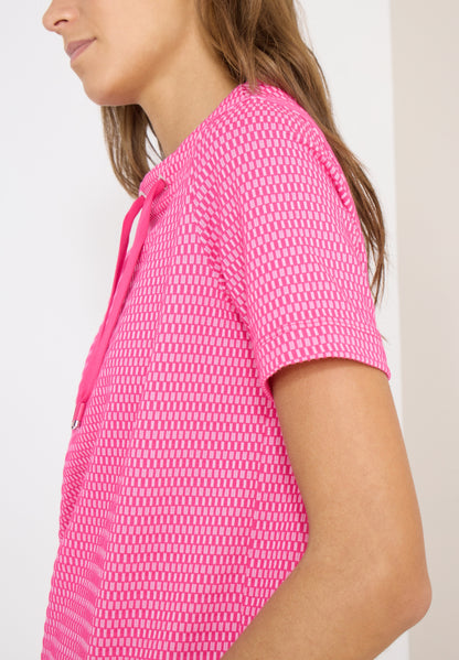 Shirt mit Funnel Neck im Two-Tone-Look beetroot pink Bild 7