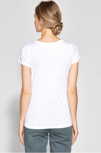 Shirt mit Tropical Print White Bild 4