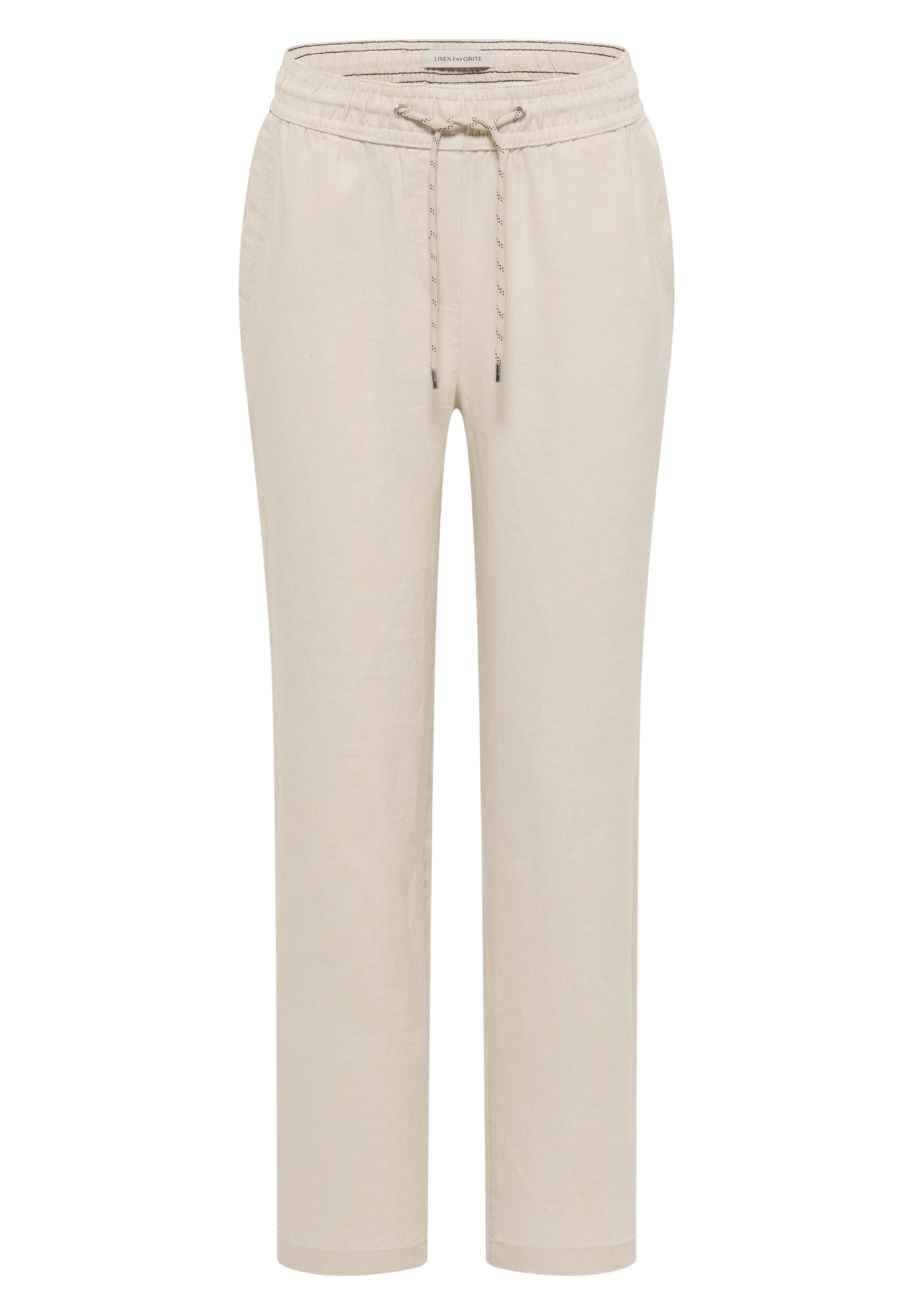 Slim Leg Hose im Causal Fit aus Leinen macadamia beige Bild 1