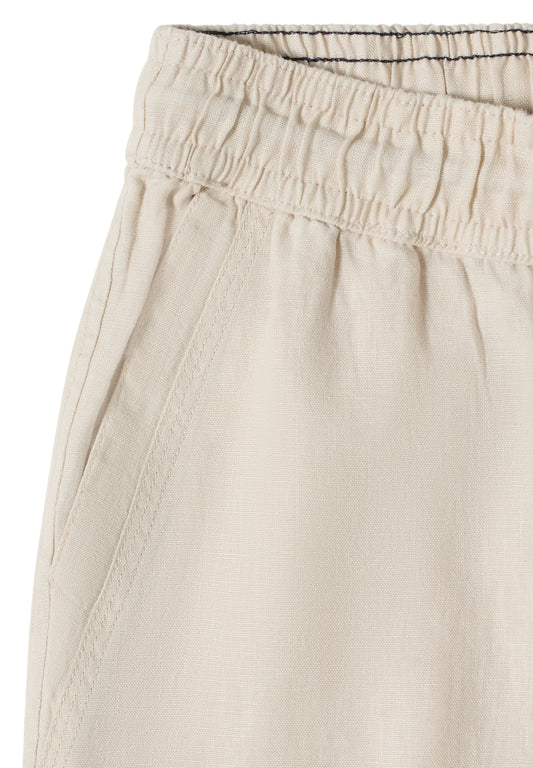 Slim Leg Hose im Causal Fit aus Leinen macadamia beige Bild 2