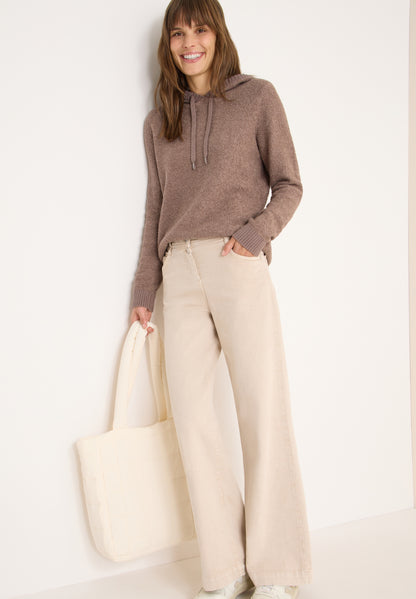 Softer Bouclé Strickpullover chocolate mousse melange Bild 5