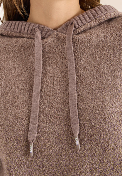 Softer Bouclé Strickpullover chocolate mousse melange Bild 7