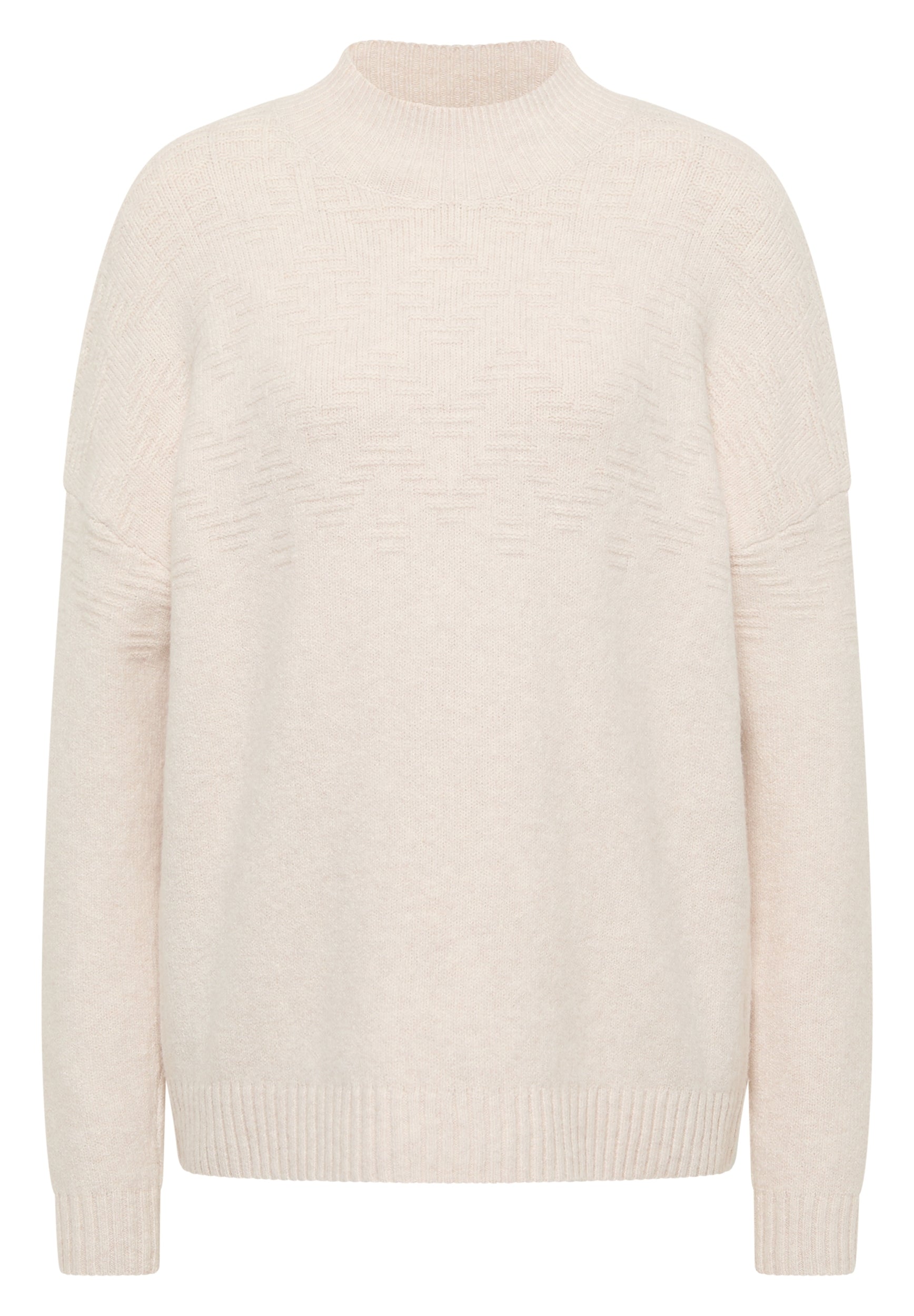 Softer Jacquard Pullover oat milk beige melange Bild 1