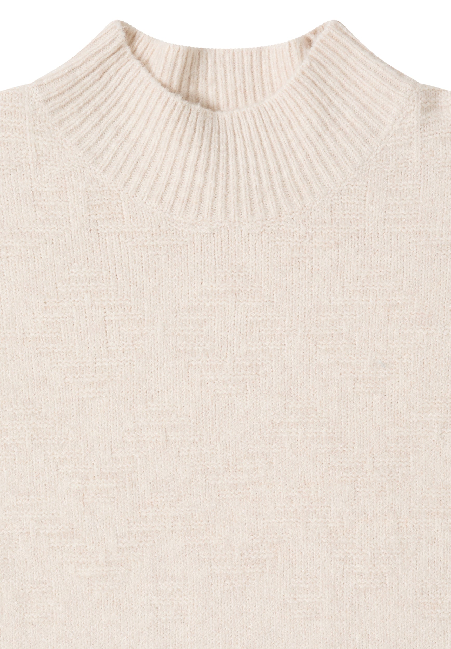 Softer Jacquard Pullover oat milk beige melange Bild 2