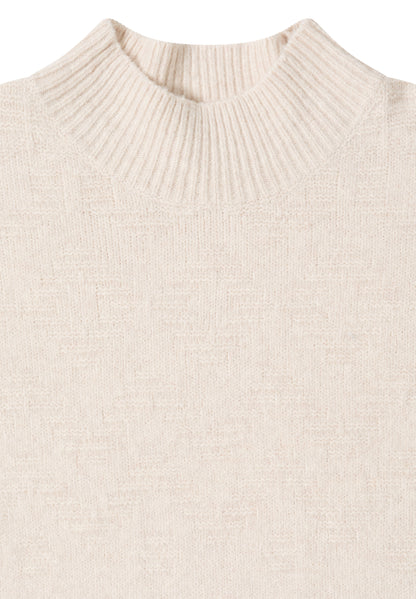 Softer Jacquard Pullover oat milk beige melange Bild 2