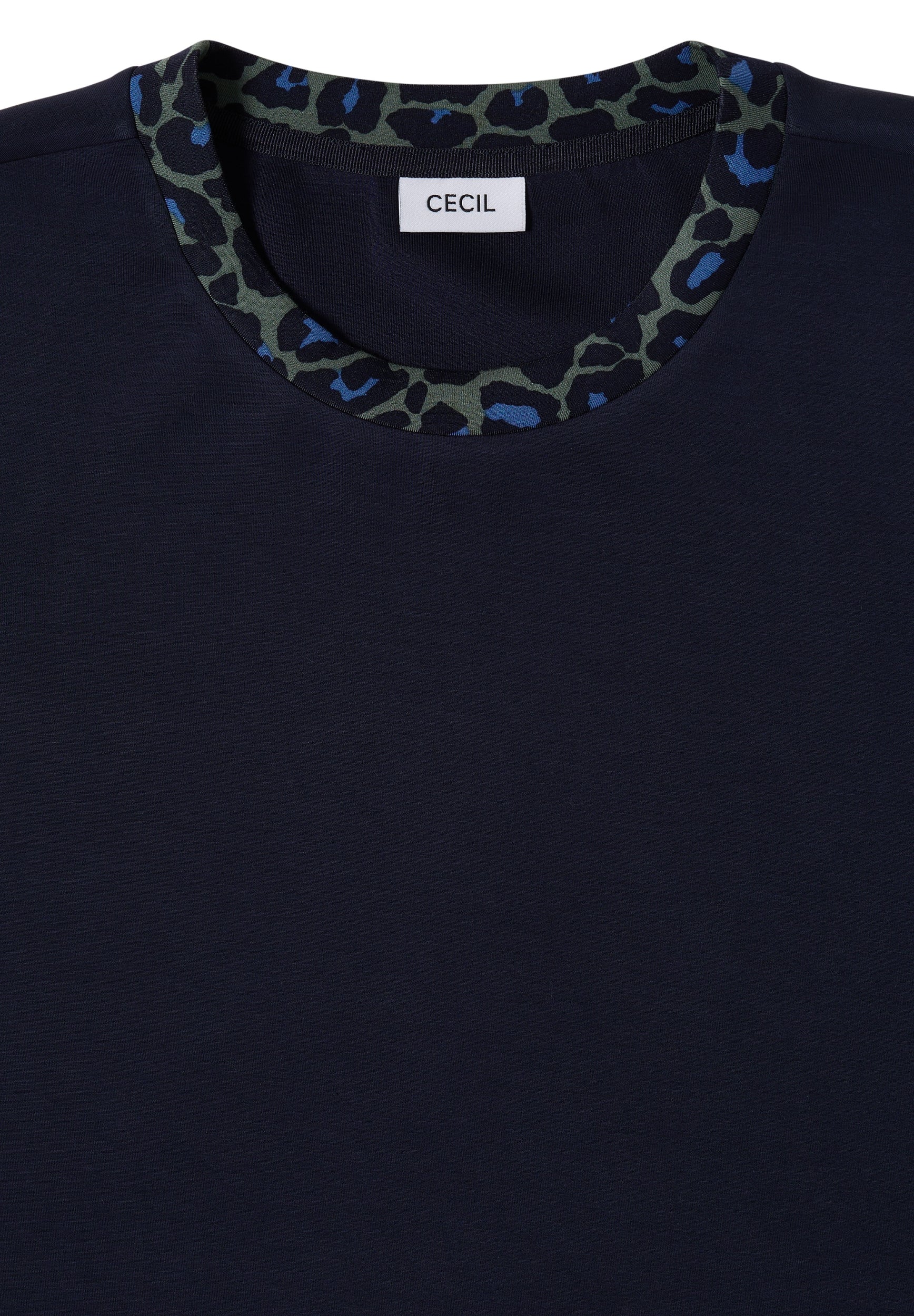 T-Shirt mit Rundhals und Leo-Details urban dark blue Bild 2