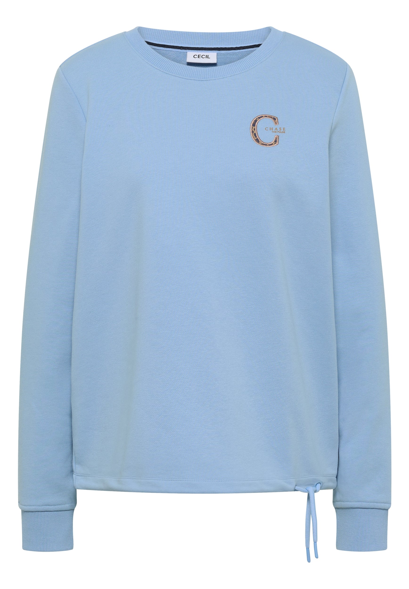 Sweatshirt mit Rundhals und Tunnelzug easy blue Bild 1