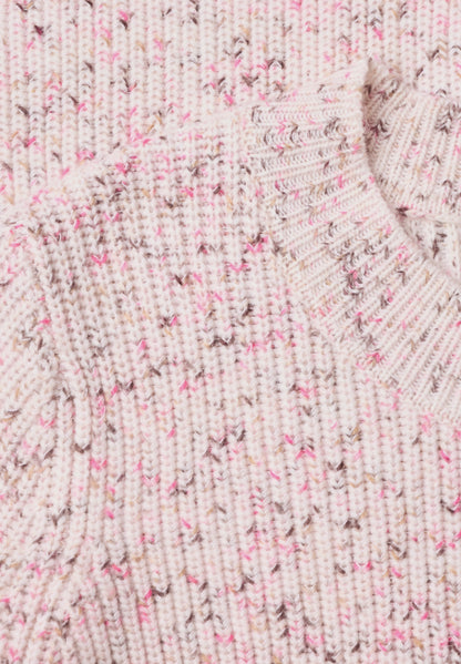 Pullover mit Rundhals und Space Dye Muster vanilla white Bild 2