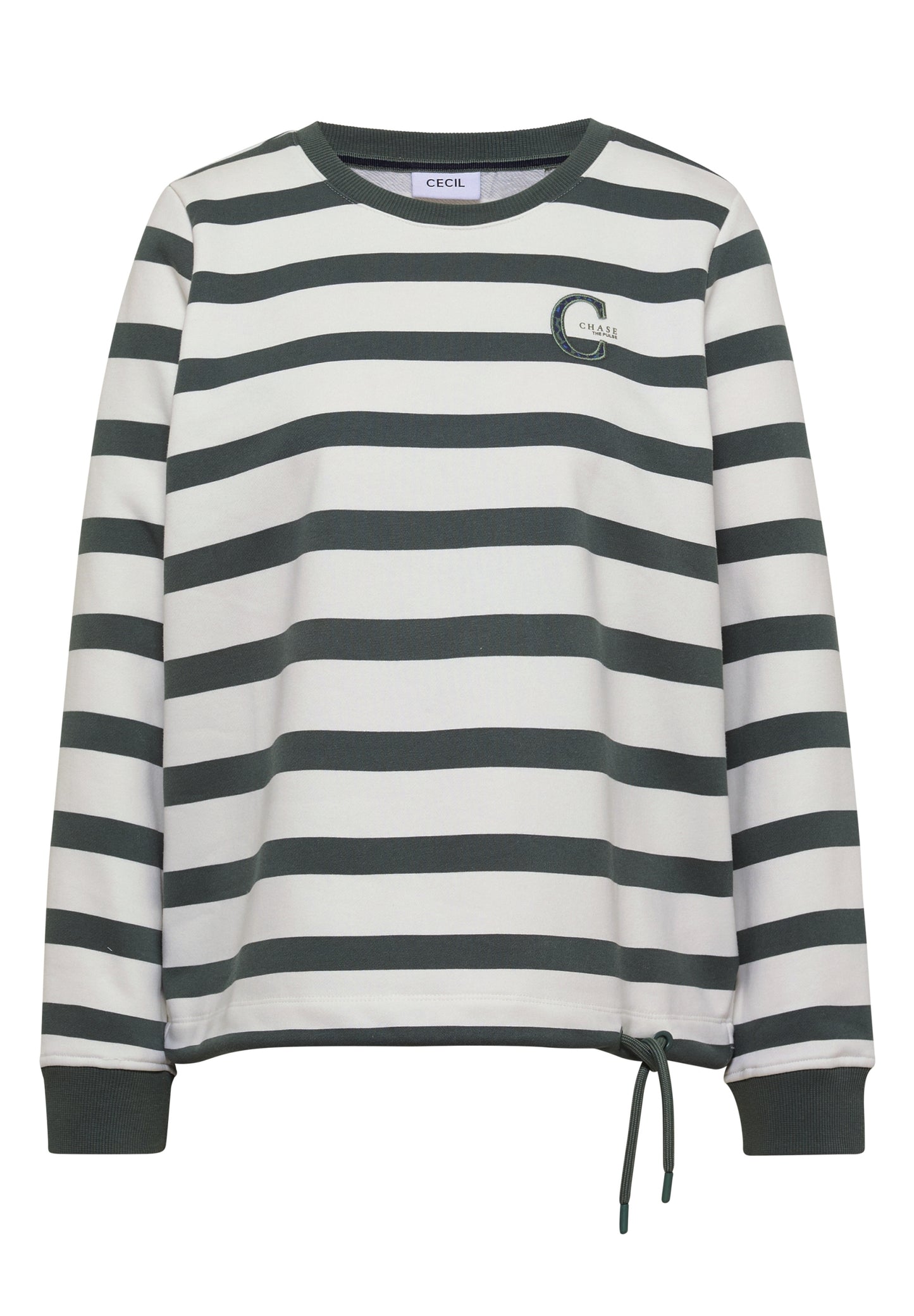 Sweatshirt mit Rundhals und Tunnelzug dried olive green Bild 1