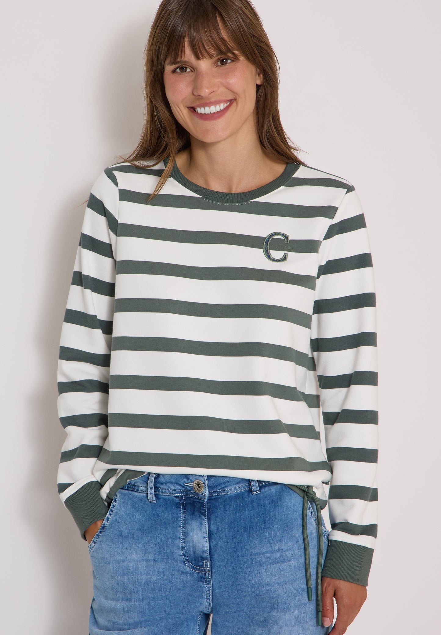 Sweatshirt mit Rundhals und Tunnelzug dried olive green Bild 6