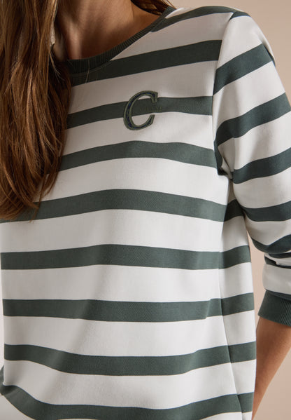Sweatshirt mit Rundhals und Tunnelzug dried olive green Bild 7