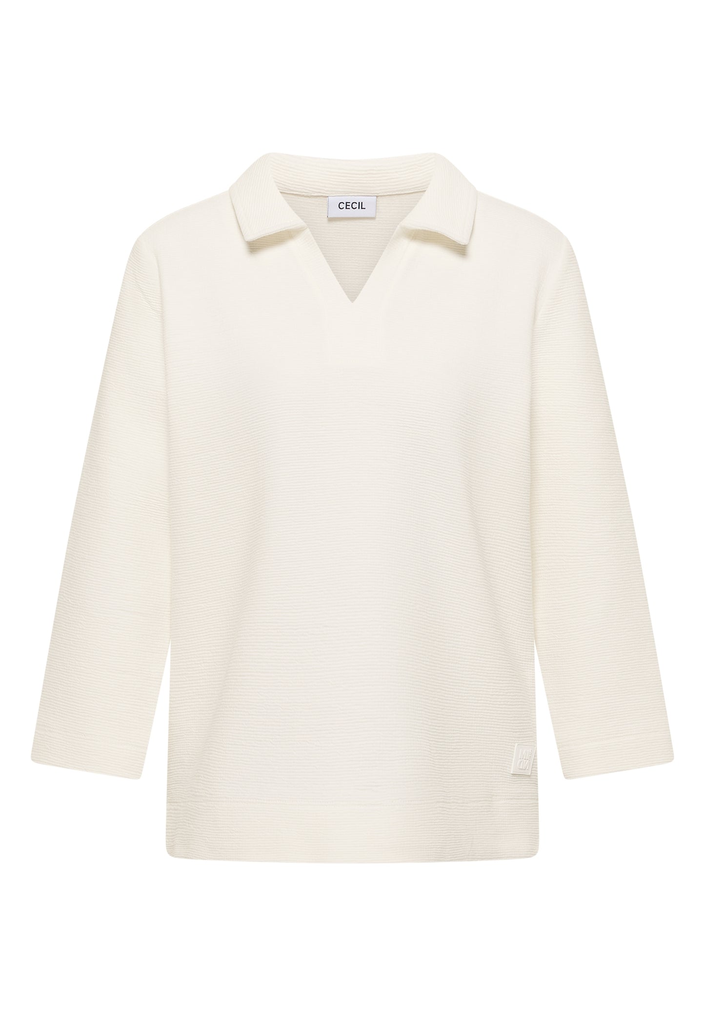 Structured Poloshirt vanilla white Bild 1