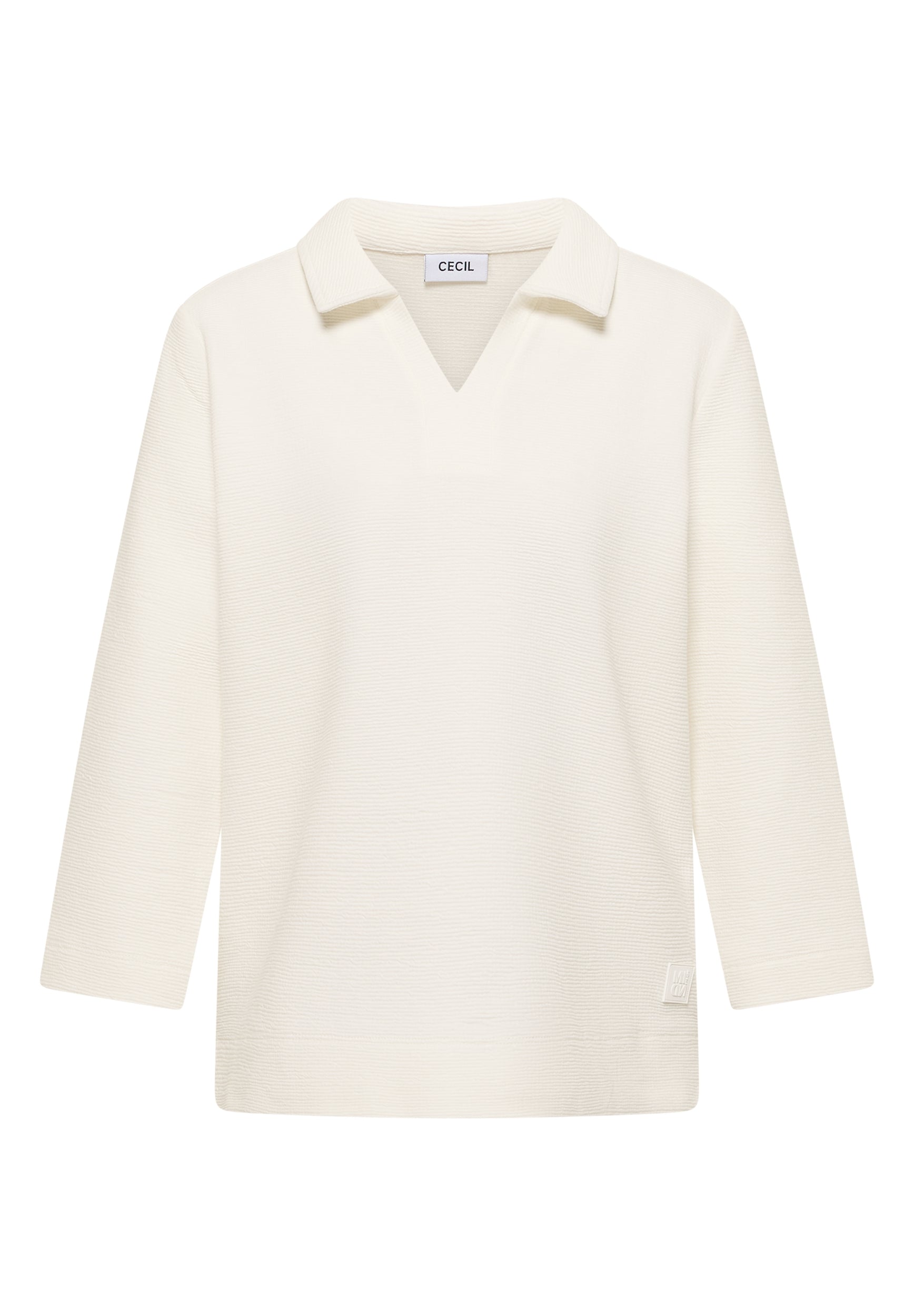 Structured Poloshirt vanilla white Bild 1