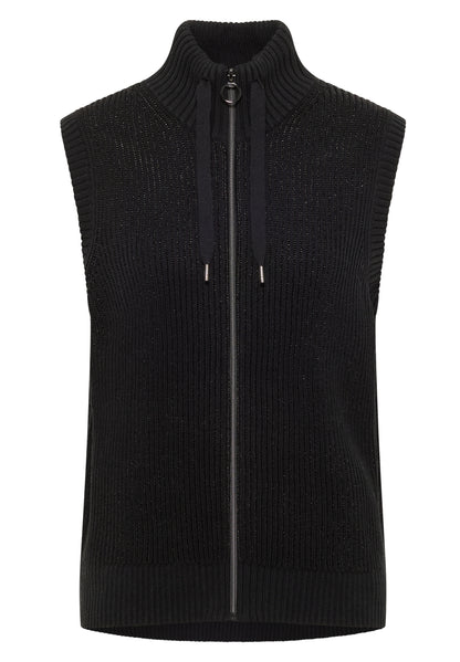 Strukturweste mit Zipper Black Bild 1