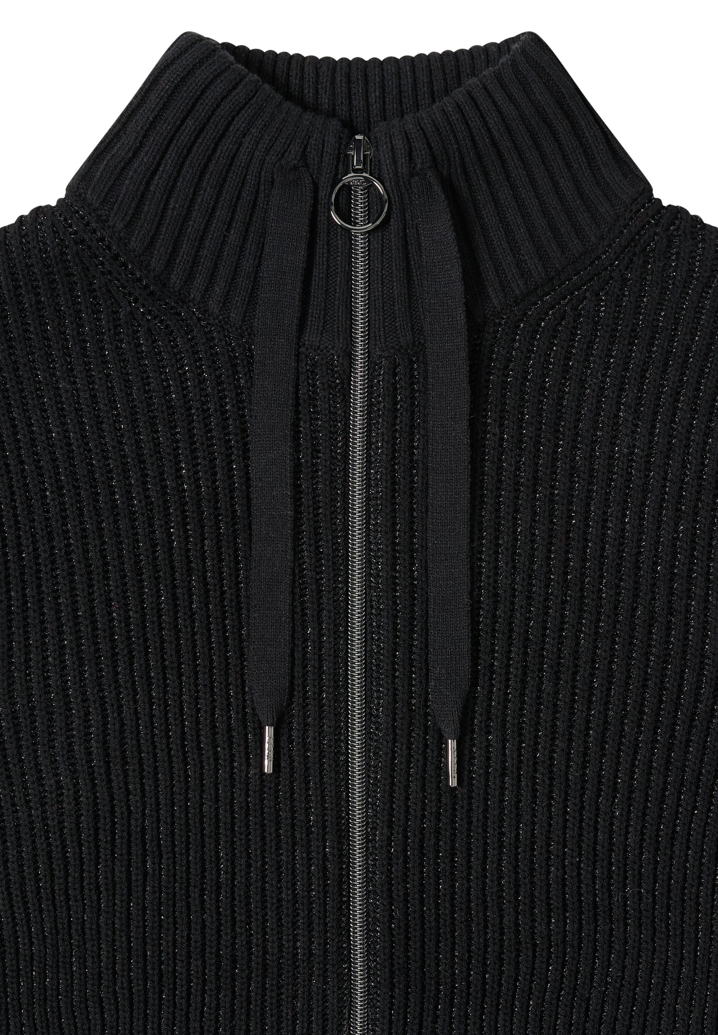 Strukturweste mit Zipper Black Bild 2