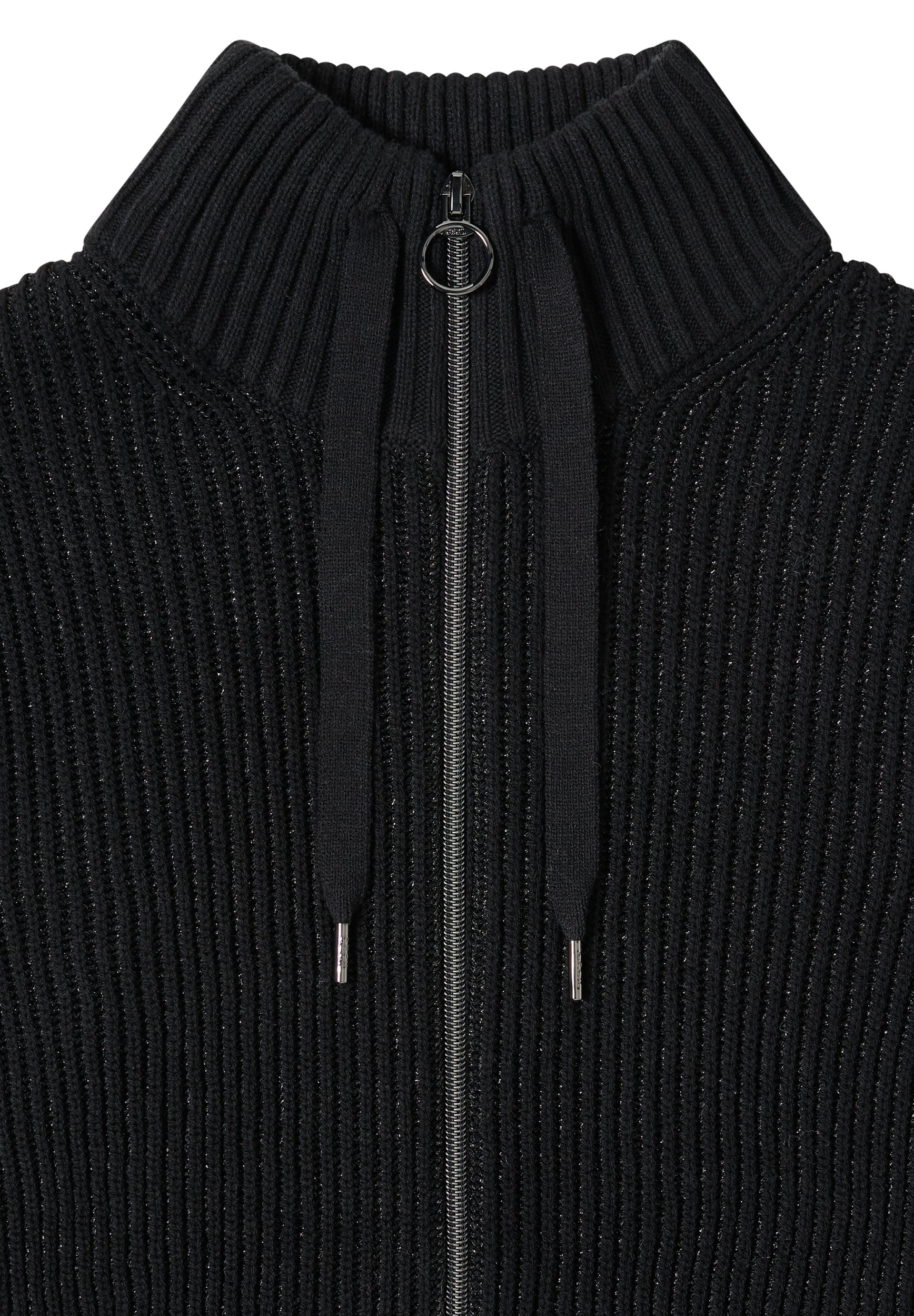 Strukturweste mit Zipper Black Bild 2