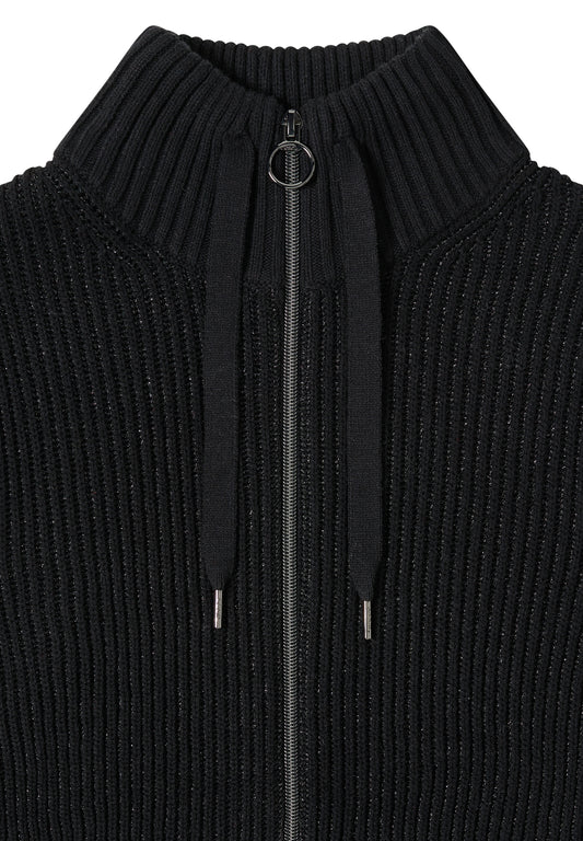 Strukturweste mit Zipper Black Bild 2