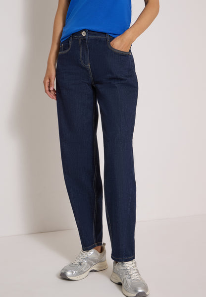 High Waist Barrel Leg Jeans im Loose Fit rinsed wash Bild 7
