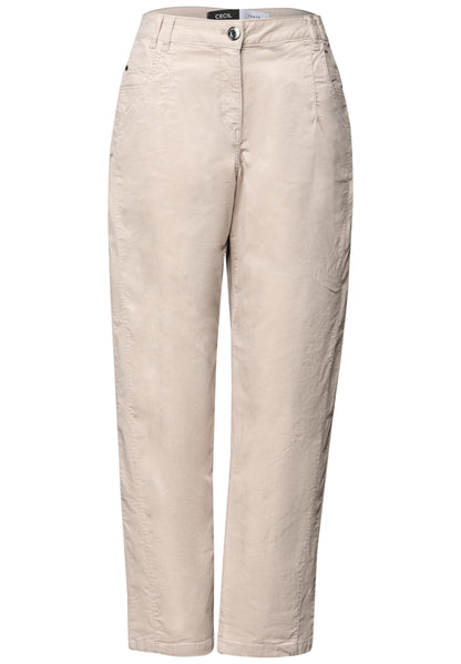 Mid Waist Barrel Leg Hose im Casual Fit cashmere beige Bild 1