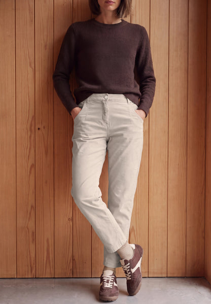 Mid Waist Barrel Leg Hose im Casual Fit cashmere beige Bild 3