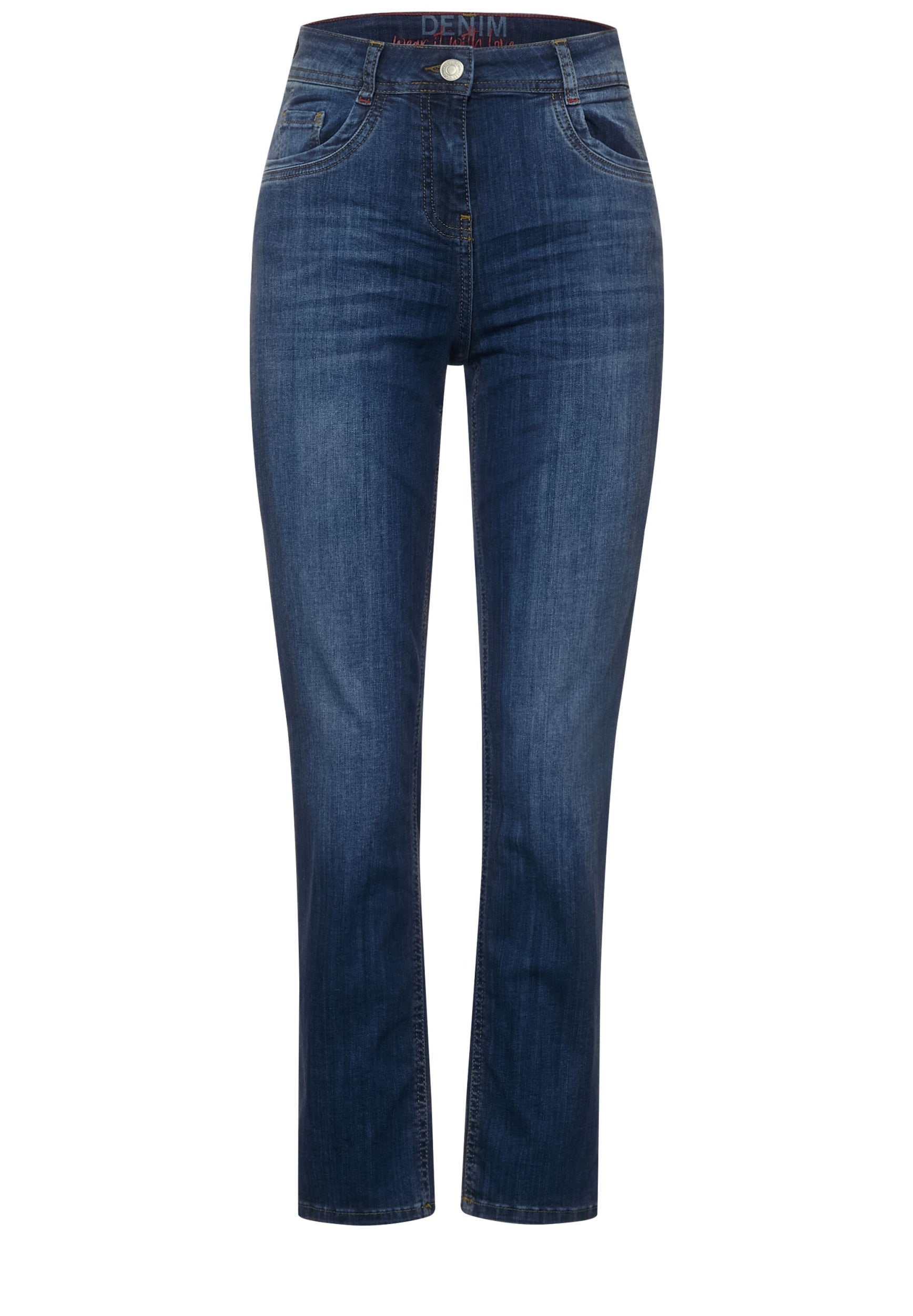 Style Straight Cropped Mid Blu mid blue wash Bild 1