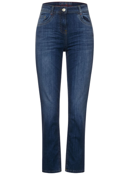 Style Straight Cropped Mid Blu mid blue wash Bild 1