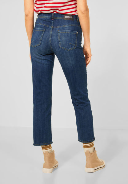 Style Straight Cropped Mid Blu