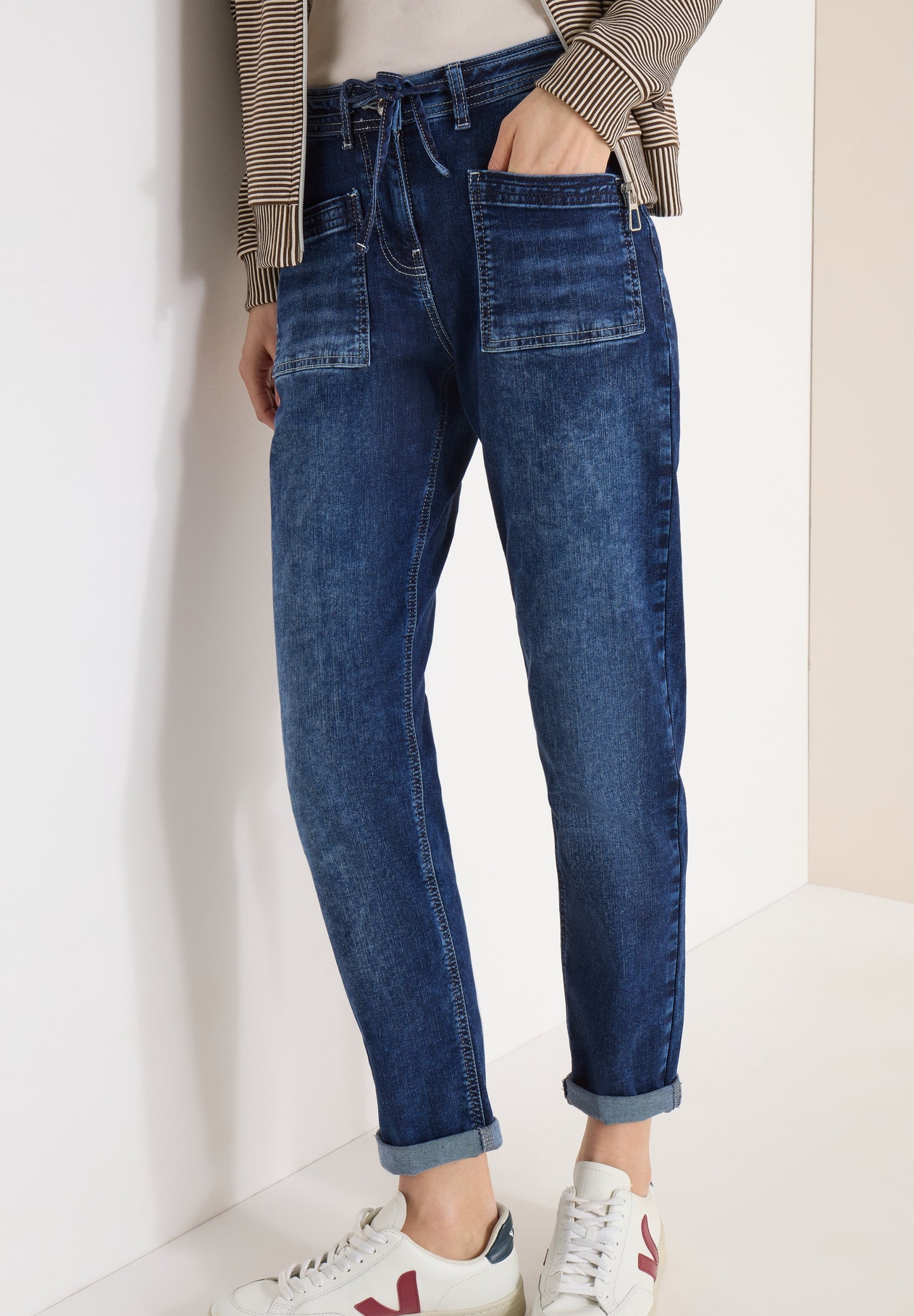 Style Tracey Mid Blue Patch Po mid blue used wash Bild 3