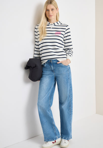 Sweatshirt mit Kapuze und Chestprint universal blue Bild 3