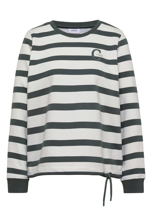 Sweatshirt mit Rundhals und Tunnelzug dried olive green Bild 1