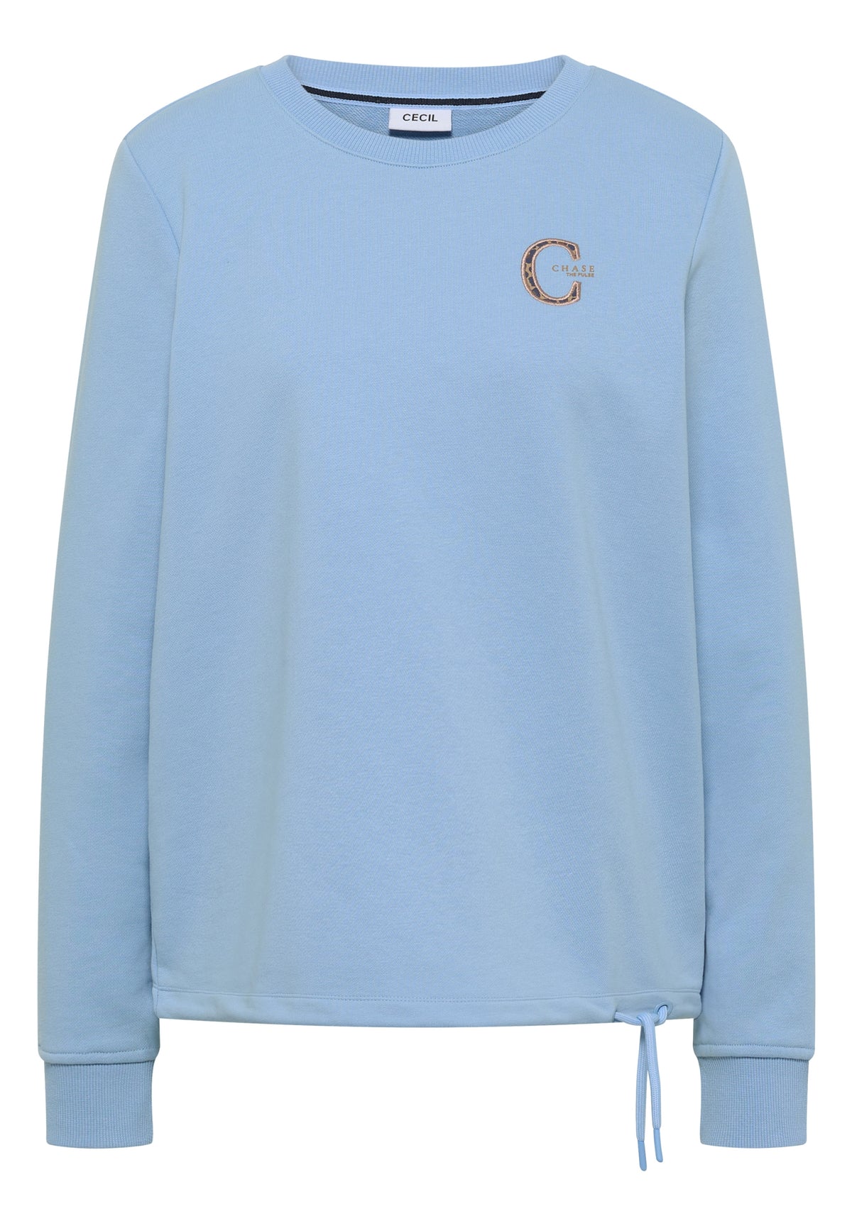 Sweatshirt mit Rundhals und Tunnelzug easy blue Bild 1