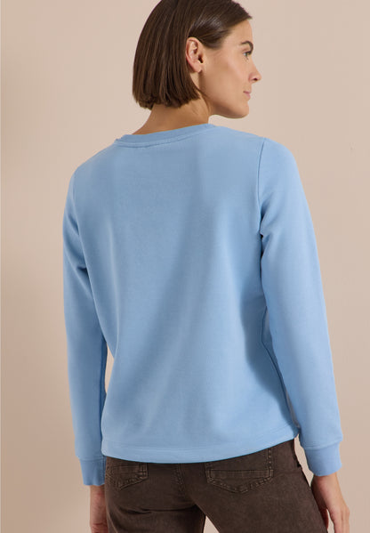 Sweatshirt mit Rundhals und Tunnelzug easy blue Bild 4