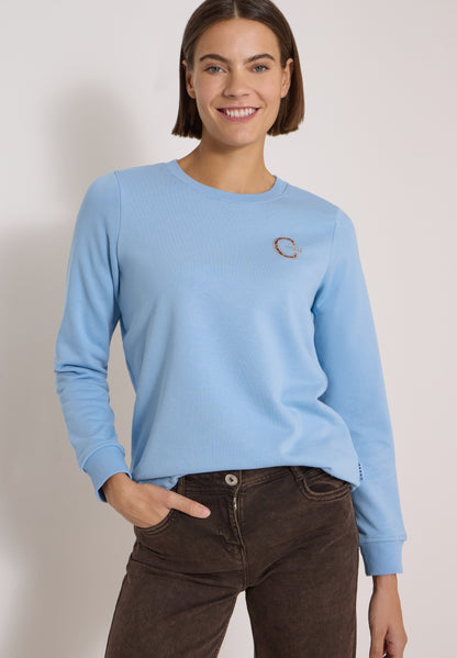Sweatshirt mit Rundhals und Tunnelzug easy blue Bild 6