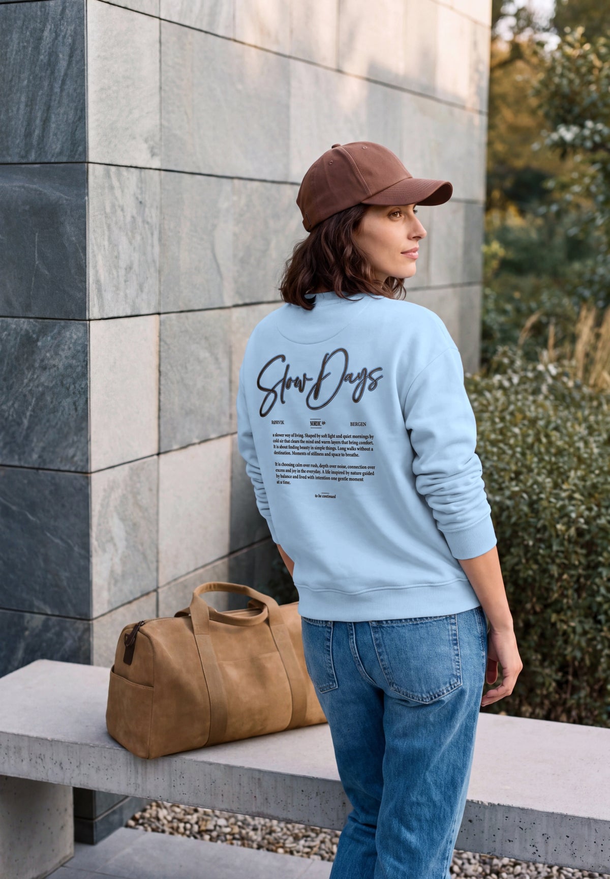 Sweatshirt mit Stickerei auf der Rückseite cosmopolitan blue Bild 3