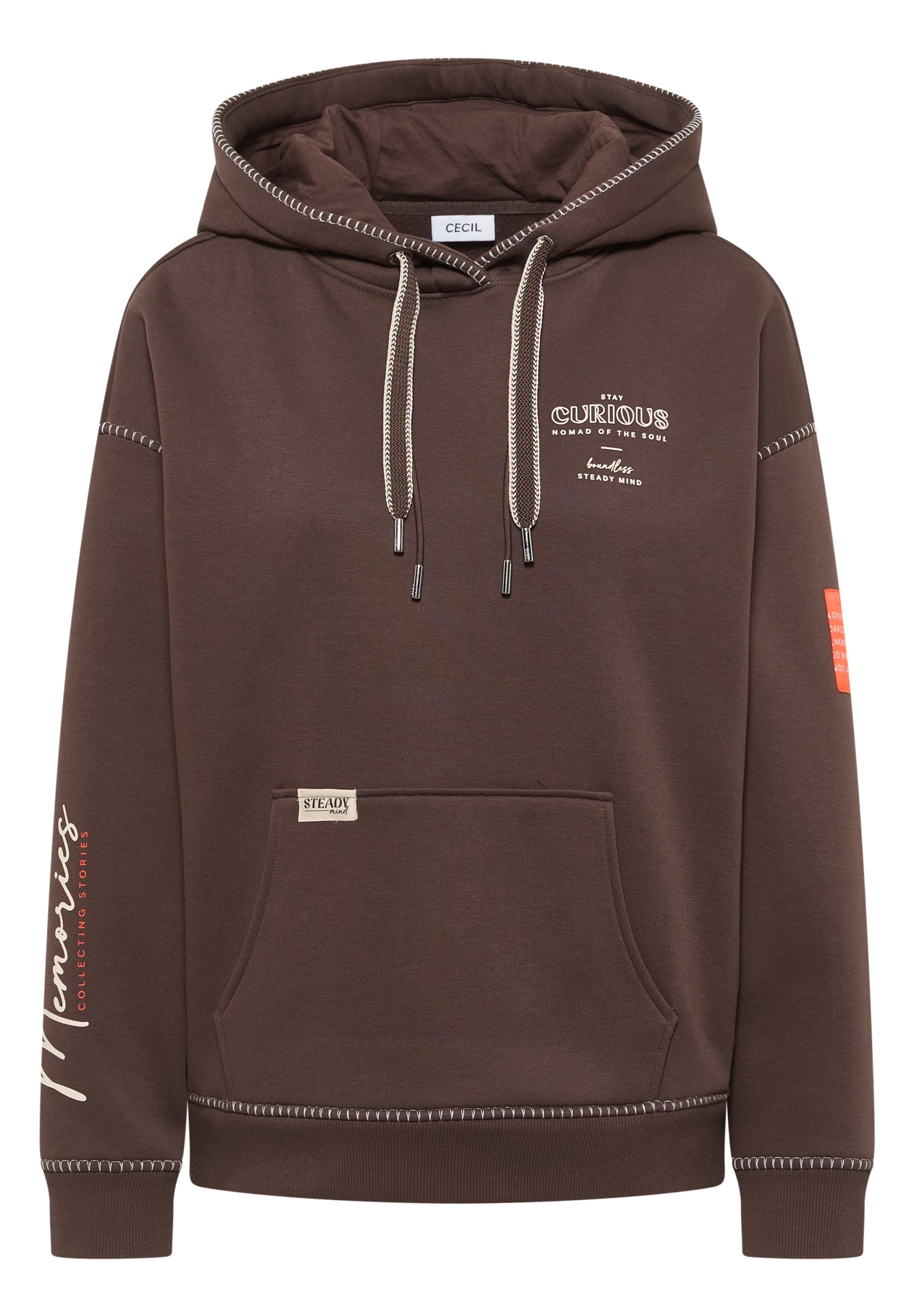 Sweatshirt with deco stitching macchiato brown Bild 1