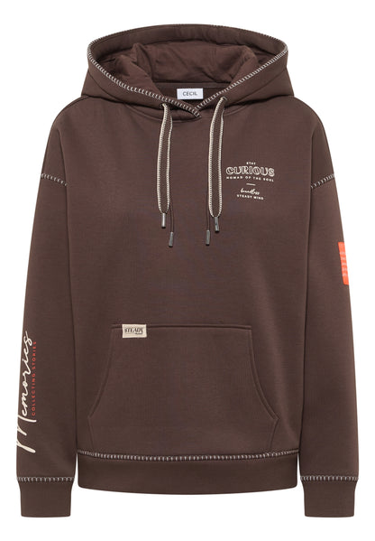 Sweatshirt with deco stitching macchiato brown Bild 1