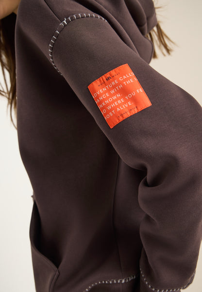 Sweatshirt with deco stitching macchiato brown Bild 6