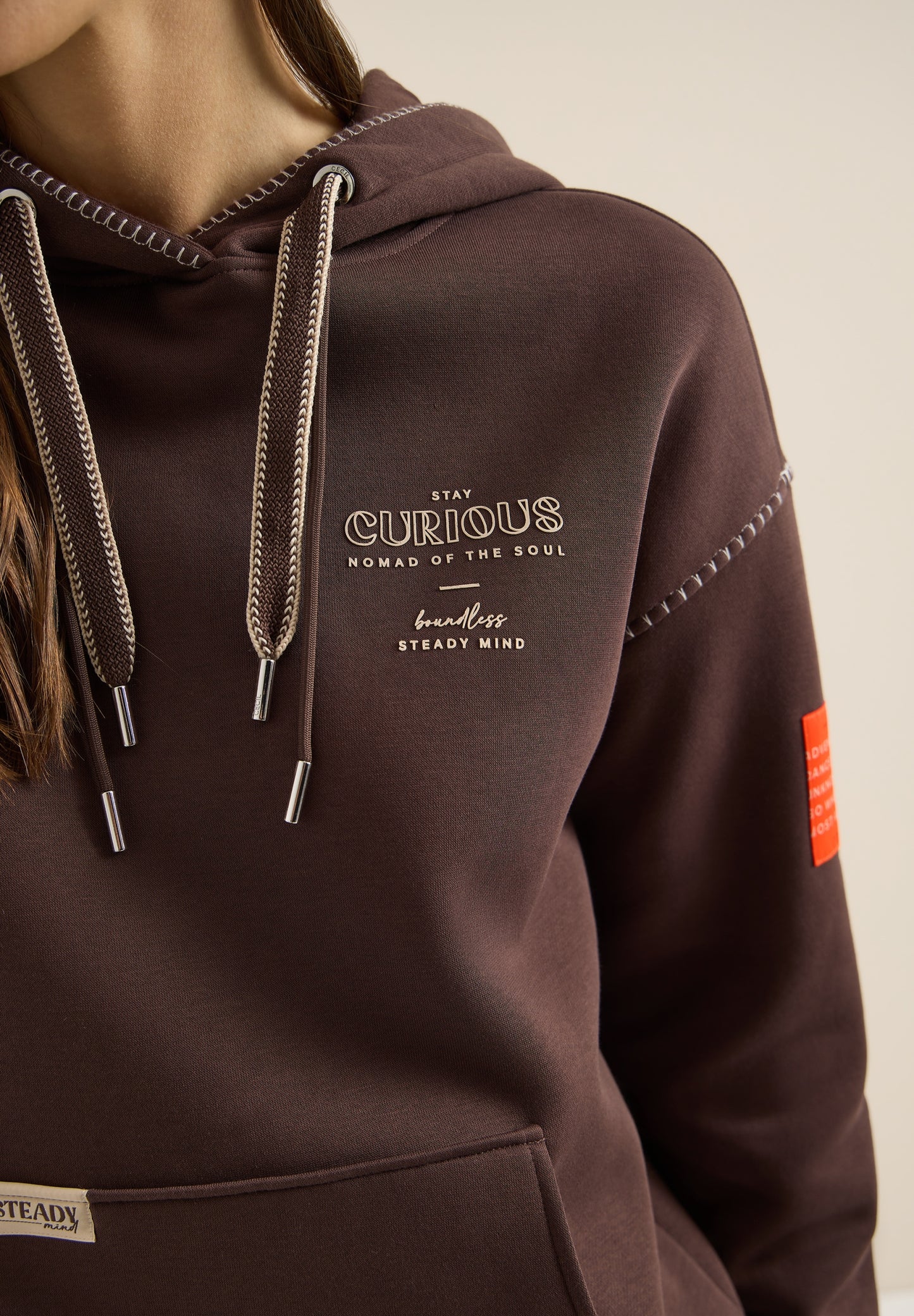 Sweatshirt with deco stitching macchiato brown Bild 7