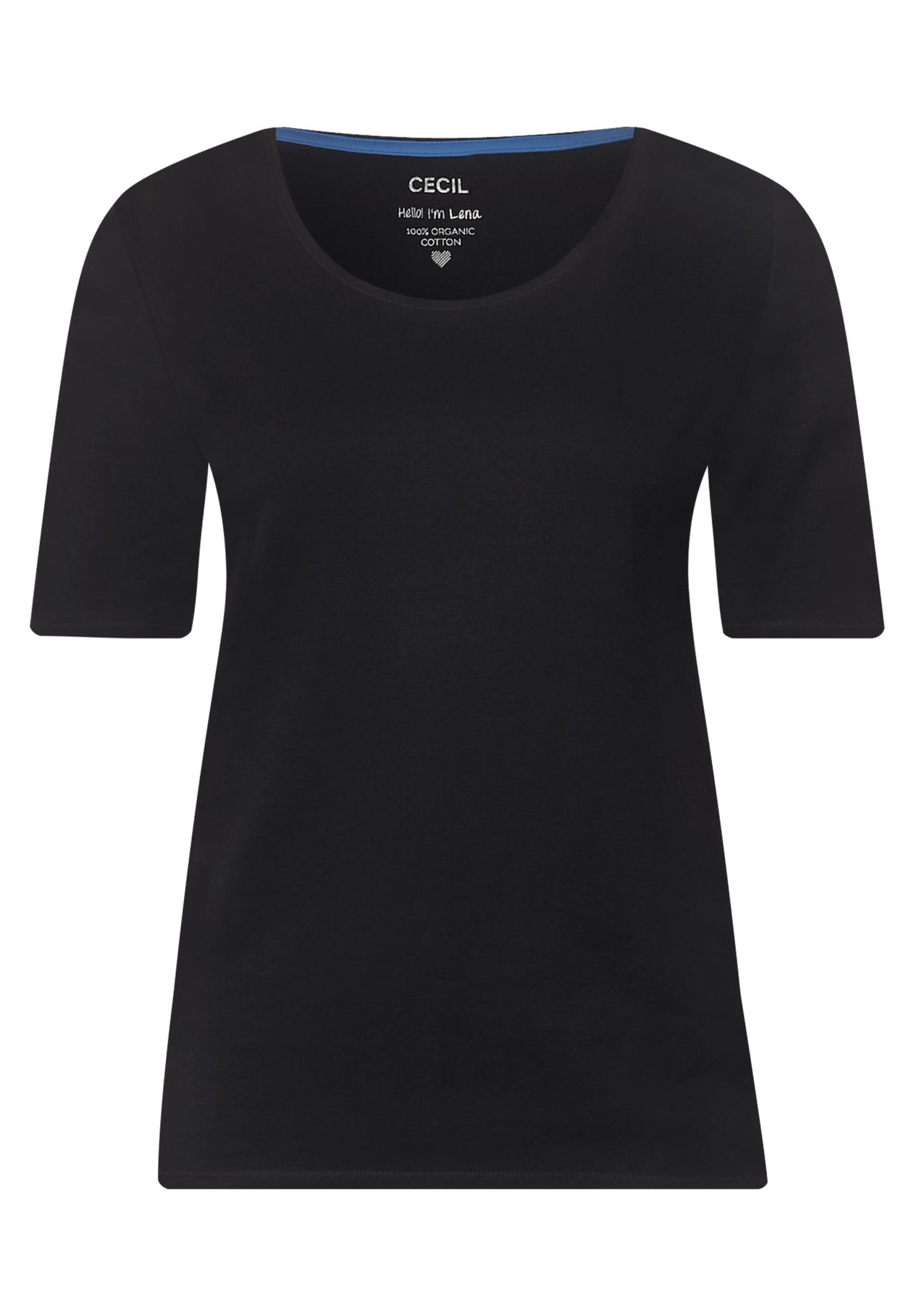 T-Shirt in Unifarbe Black Bild 1